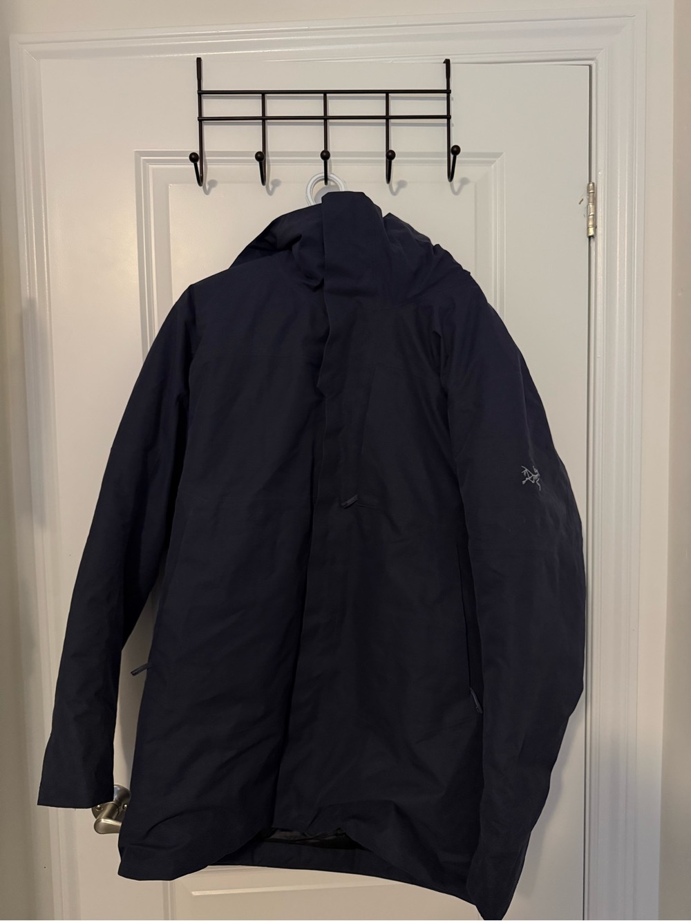 Arc'teryx Men's Navy Hooded Puffer Jacket